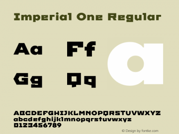 Imperial One Regular Version 1.000; ttfautohint (v1.4.1)图片样张