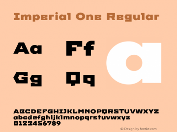 Imperial One Regular Version 1.000; ttfautohint (v1.4.1)图片样张