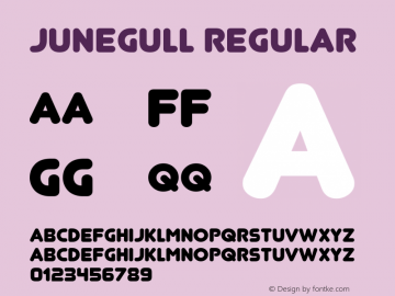 Junegull Regular Version 3.201; ttfautohint (v1.4.1) Font Sample