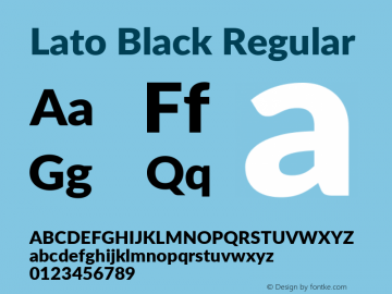 Lato Black Regular Version 2.010; 2014-09-01; http://www.latofonts.com/; ttfautohint (v1.4.1) Font Sample