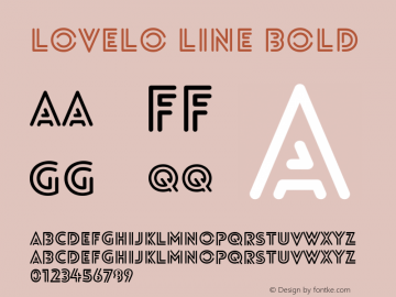 Lovelo Line Bold 1.000; ttfautohint (v1.4.1)图片样张