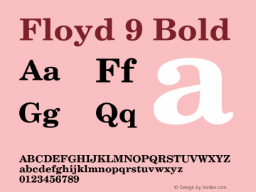 Floyd 9 Bold QualiType TrueType font  10/6/92图片样张
