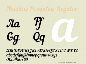 Nautilus Pompilius Regular 001.000; ttfautohint (v1.4.1)图片样张