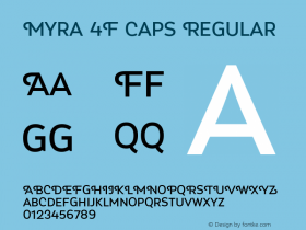 Myra 4F Caps Regular 2.0; ttfautohint (v1.4.1) Font Sample