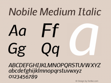 Nobile Medium Italic Version 1.000;PS 001.000;hotconv 1.0.38; ttfautohint (v1.4.1)图片样张