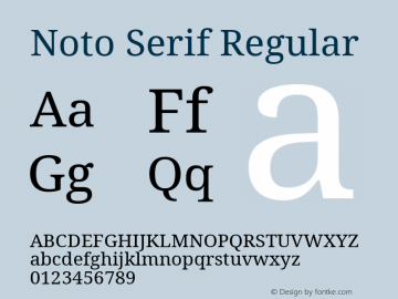 Noto Serif Regular Version 1.02; ttfautohint (v1.4.1)图片样张