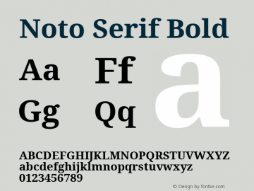 Noto Serif Bold Version 1.02; ttfautohint (v1.4.1)图片样张