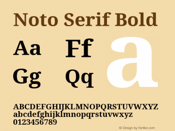 Noto Serif Bold Version 1.02; ttfautohint (v1.4.1)图片样张