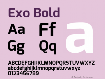 Exo Bold Version 1.00图片样张