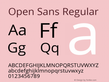 Open Sans Regular Version 1.10; ttfautohint (v1.4.1)图片样张