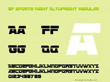 SF Sports Night AltUpright Regular 1.0图片样张