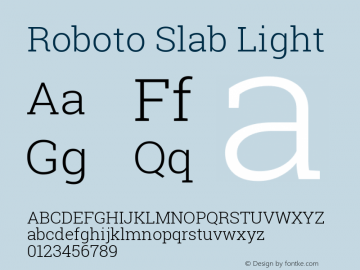Roboto Slab Light Version 1.100263; 2013; ttfautohint (v0.94.20-1c74) -l 8 -r 12 -G 200 -x 14 -w 