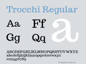 Trocchi Regular Version 1.0; ttfautohint (v1.4.1)图片样张