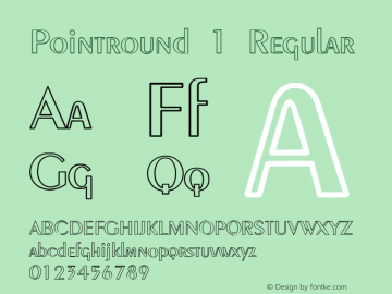 Pointround 1 Regular 1.0 Wed May 03 18:25:14 1995 Font Sample