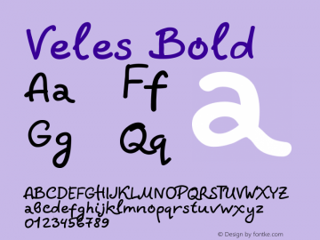 Veles Bold Version 0.9.2 ; ttfautohint (v1.4.1)图片样张