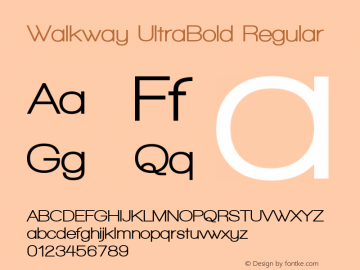 Walkway UltraBold Regular 1.0; ttfautohint (v1.4.1)图片样张