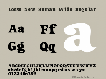 Loose New Roman Wide Regular 1.0 Thu Aug 07 13:01:56 1997图片样张