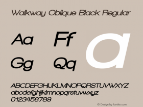 Walkway Oblique Black Regular 1.0; ttfautohint (v1.4.1)图片样张