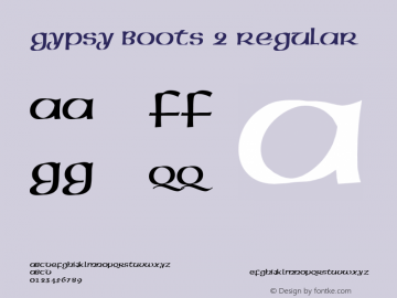 Gypsy Boots 2 Regular Converted from F:\WINDOWS\TTFONTS\UNCIAL.TF1 by ALLTYPE图片样张