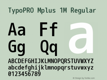 TypoPRO Mplus 1M Regular Version 1.059 Font Sample