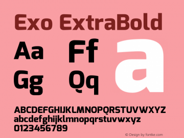 Exo ExtraBold Version 1.00图片样张