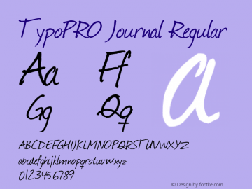 TypoPRO Journal Regular Fontographer 4.7 19­03­08 FG4M­0000001451图片样张