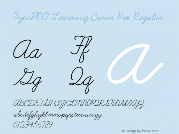 TypoPRO Learning Curve Pro Regular Version 1.000 Font Sample