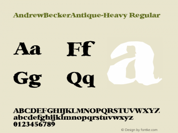 AndrewBeckerAntique-Heavy Regular 1.0 Wed May 03 15:32:35 2000图片样张
