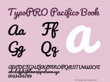 TypoPRO Pacifico Book Version 2.00 Font Sample