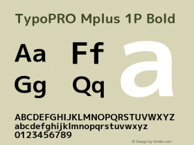 TypoPRO Mplus 1P Bold Version 1.059图片样张