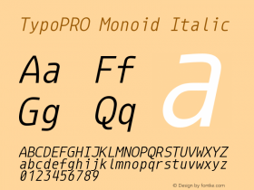 TypoPRO Monoid Italic Version 0.60图片样张