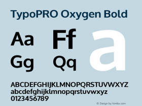 TypoPRO Oxygen Bold Version 1.000图片样张