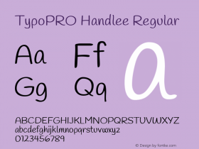 TypoPRO Handlee Regular Version 1.001图片样张