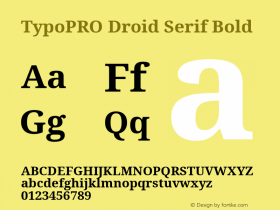 TypoPRO Droid Serif Bold Version 1.03 Font Sample