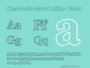 CharlesBeckerOutline Bold 1.0 Wed May 03 17:30:03 2000 Font Sample