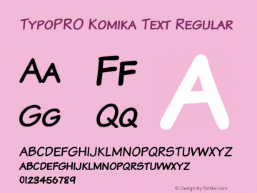TypoPRO Komika Text Regular 2.0图片样张