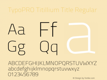 TypoPRO Titillium Title Regular 1.000图片样张
