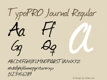 TypoPRO Journal Regular Fontographer 4.7 19­03­08 FG4M­0000001451图片样张