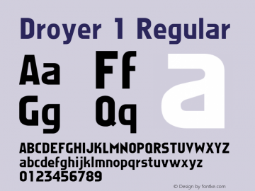 Droyer 1 Regular 1.0 Thu May 04 12:41:14 1995 Font Sample