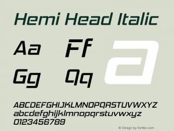 Hemi Head Italic Version 1.001图片样张