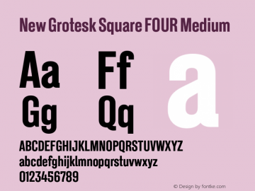 New Grotesk Square FOUR Medium Version 1.000图片样张