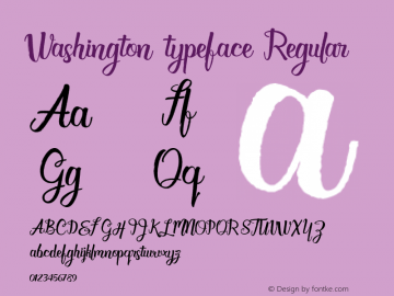 Washington typeface Regular Unknown图片样张