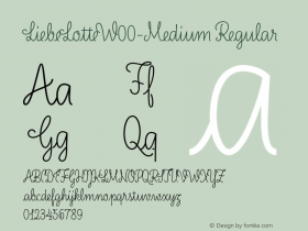 LiebeLotteW00-Medium Regular Version 1.10 Font Sample