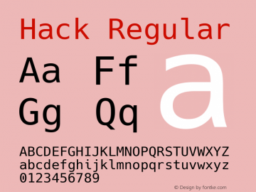 Hack Regular Version 2.017; ttfautohint (v1.4.1) -l 4 -r 80 -G 350 -x 0 -H 181 -D latn -f latn -w G -W -t -X 