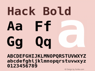 Hack Bold Version 2.017 Font Sample