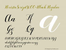 RevistaScriptW00-Black Regular Version 1.00图片样张