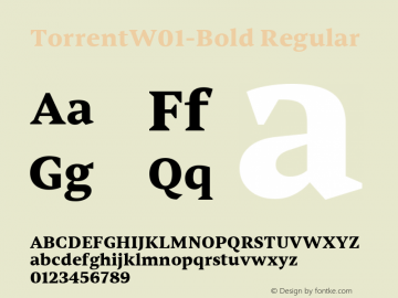 TorrentW01-Bold Regular Version 1.10 Font Sample