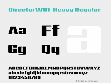 DirectorW01-Heavy Regular Version 1.20 Font Sample