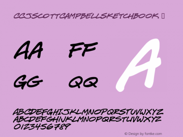 CCJScottCampbellSketchbook ☞ Version 2.00 2014;com.myfonts.easy.comicraft.jeff-campbell-sketchbook.sketchbook.wfkit2.version.4oww Font Sample