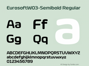 EurosoftW03-Semibold Regular Version 1.00图片样张